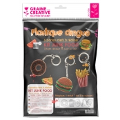 KIT PLASTIQUE DINGUE PORTE-CLES JUNK FOOD