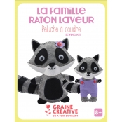 Kit La Famille Raton Laveur Peluche à Coudre