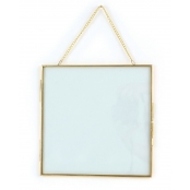 Cadre en Verre Carré à Suspendre 20x20 cm