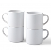Cricut 4 Mugs Empilables Ceramique Blanc 300 ml
