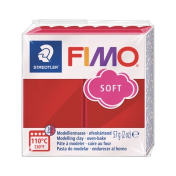 261426 - 4006608809515 - Fimo - Pâte Fimo 57 g Soft Rouge cerise 8020.26 - 3