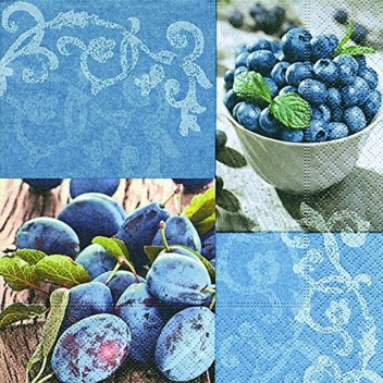 667194 - 4037698162907 - Graine créative - Pqt 20 Serviettes Blueberries And Plums