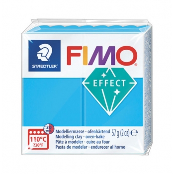 Pâte Fimo 57 g Effect Translucide Bleu 8020.374