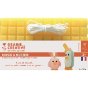 Bougie à modeler 6 plaques Couleurs primaires 1 050 g