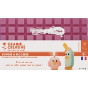 Bougie à modeler 6 plaques Couleurs tendance 1 050 g