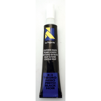 616214 - 8423451461640 - La Pajarita - Cerne pour peinture vitrail Contour noir 20 ml