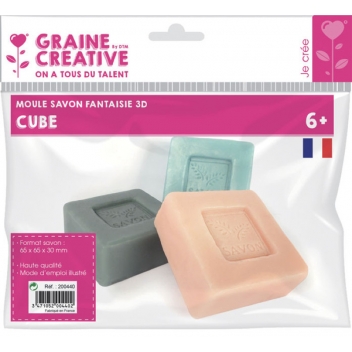 200440 - 3471052004402 - Graine créative - Moule pour savon Cube - France - 6