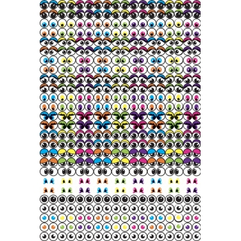 189980 - 3471051899801 - Graine créative - Gommettes autocollantes Yeux 594 pièces - France