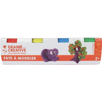 262100 - 3471052621005 - Graine créative - Pâte à modeler pour enfant : vert jaune bleu rouge - 2