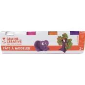 Pâte à modeler pour enfant : blanc rose orange violet