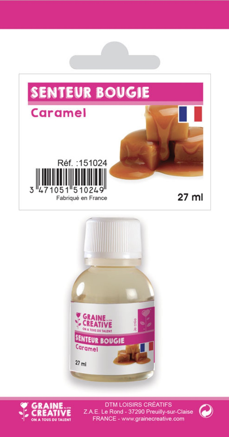 Parfum pour bougie - senteur Caramel 27 ml
