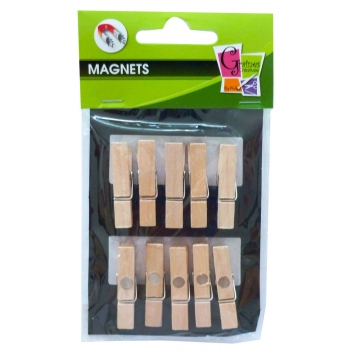 103668 - 3532431036688 - Graine créative - Pince à linge magnétique Naturel 10 pièces