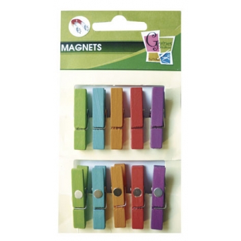 103661 - 3532431036619 - Graine créative - Pince à linge magnétique Assortiment 10 pièces