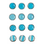 Magnet époxy mini Ø12mm Bleu 12 pièces