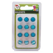 Magnet époxy mini Ø12mm Bleu 12 pièces