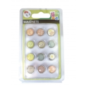 Magnet époxy mini Ø12mm Printemps 12 pièces