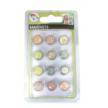 103821 - 3532431038217 - Graine créative - Magnet époxy mini Ø12mm Printemps 12 pièces