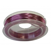 Fil aluminium ultra fin Ø 0,6 mm 10 m Rose