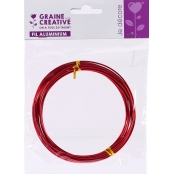 Fil aluminium Ø 1,5 mm 5 mètres Rouge