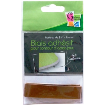105201 - 3532431052015 - Graine créative - Biais adhésif tissu Chocolat - 3