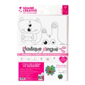 Kit Plastique Dingue pour 6 Porte-clés Monstres