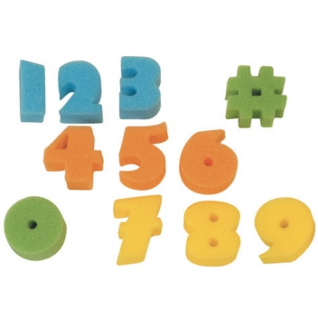 500211 - 3532435002115 - Graine créative - Eponges mousse Chiffres 11 pièces - 2