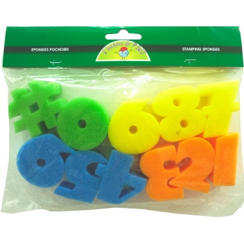 500211 - 3532435002115 - Graine créative - Eponges mousse Chiffres 11 pièces