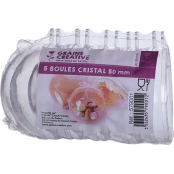 Boules plastiques Cristal 5 cm 5 pièces