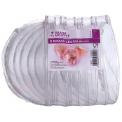 Boules plastiques Cristal 8 cm 5 pièces