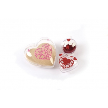 579021 - 3532435790210 - Graine créative - Coeurs plastique Cristal H 8 cm 5 pièces - 5