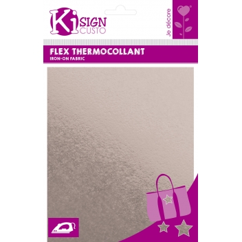 194166 - 3760131941661 - Ki-Sign - Tissu thermocollant métallique Argenté - 3