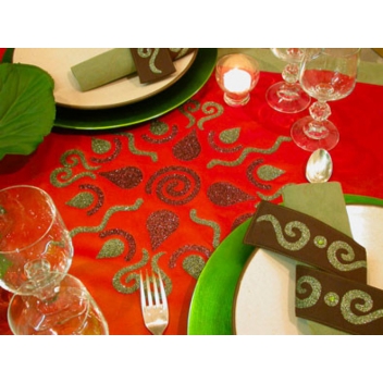 194076 - 3760131940763 - Ki-Sign - Tissu thermocollant pailleté Marron - 4