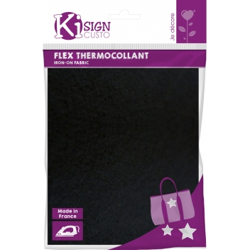 194160 - 3760131941609 - Ki-Sign - Tissu thermocollant velours Noir - 3
