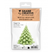 Moule en Silicone pour bougie plâtre ou résine Sapin 8,5 cm