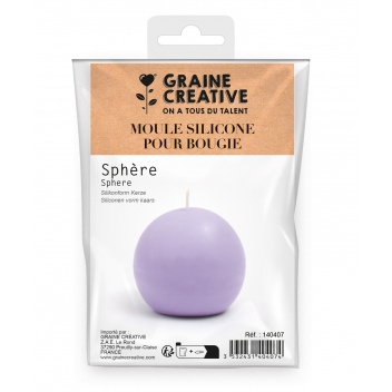 140407 - 3532431404074 - Graine créative - Moule en Silicone pour bougie plâtre ou résine Sphère - 5