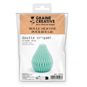 Moule en Silicone pour bougie plâtre ou résine Goutte Origami