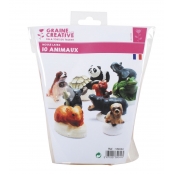 Moule Animaux Sauvages et Famil. 10 pièces