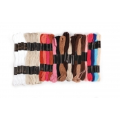 Fil à broder pour bracelet brésilien Assortiment coloré 26 fils