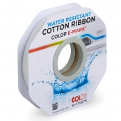 Ruban Coton Blanc Imperméable Colop e-Mark 15 mm x 25 m