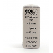 Étiquettes PVC Adhésive Colop e-Mark 18 x 45 mm 50 pièces