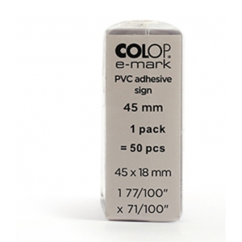 254813 - 9004362523826 - Colop - Étiquettes PVC Adhésive Colop e-Mark 18 x 45 mm 50 pièces