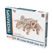 Maquette 3D en Bois Puzzle Tricératops