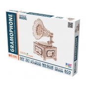Maquette 3D en Bois Puzzle Gramophone