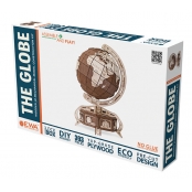 Maquette 3D en Bois Puzzle Globe Marron