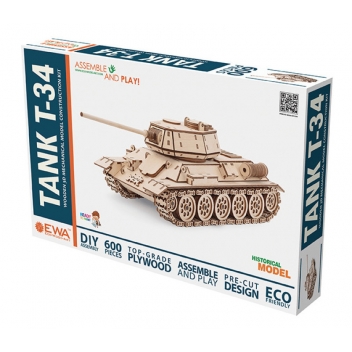 560130 - 4815123000051 - Ewa - Maquette 3D en Bois Puzzle Char T34