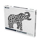 Puzzle déco minimaliste éléphant