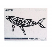 Puzzle déco minimaliste Baleine
