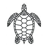 Puzzle déco minimaliste Tortue