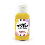 Peinture Textile Jaune D\'Or 50 ml