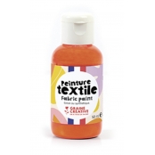 Peinture Textile Orange Fluo 50 ml